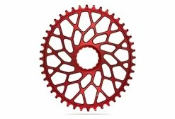 Plateau Ovale Narrow Wide AbsoluteBlack CX Direct Mount Pour Manivelles Easton / Race Face 12 V Rouge