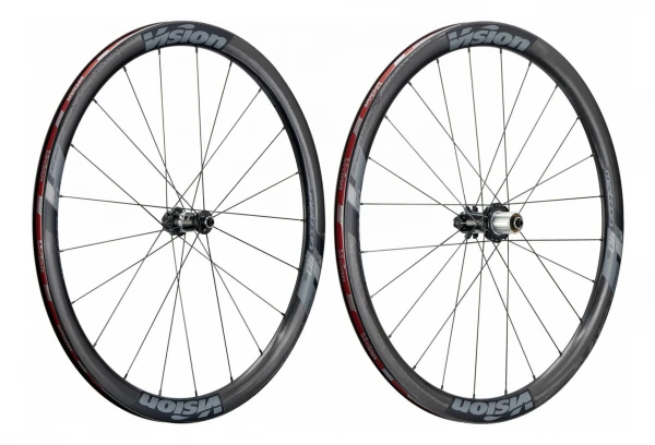 Paire De Roues Vision Metron 40 SL Disc Carbon Tubeless Ready | 9/12/15x100 - 9x130/12x142mm 1 Paire De Roues Vision Metron 40 SL Disc Carbon Tubeless Ready | 9/12/15x100 - 9x130/12x142mm